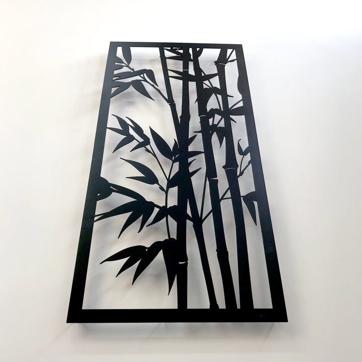 bamboo-trees-metal-wall-table-for-family-room-zen-decor-colorfullworlds
