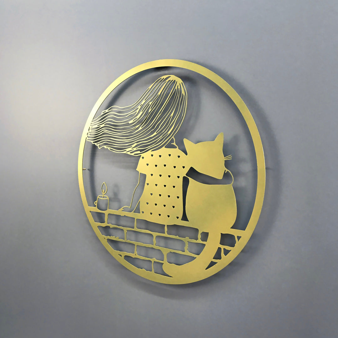 metal-wall-decors-metal-wall-table-the-girl-and-the-cat-black-by-hokusai-metal-wall-art-for-a-stylish-office-decor-colorfullworlds