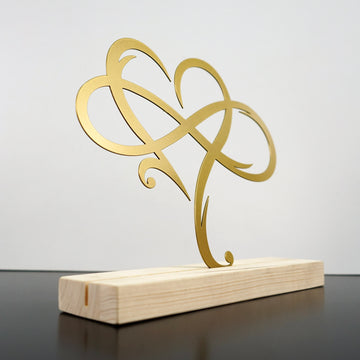 infinity-heart-metal-home-decor-metal-table-decors-black-copper-office-metal-decor-colorfullworlds