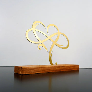 infinity-heart-metal-home-decor-metal-table-decors-table-accessories-black-copper-colorfullworlds