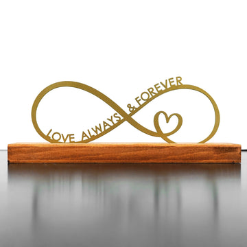 infinity-and-small-heart-love-always-metal-home-decors-table-accessories-black-copper-colorfullworlds