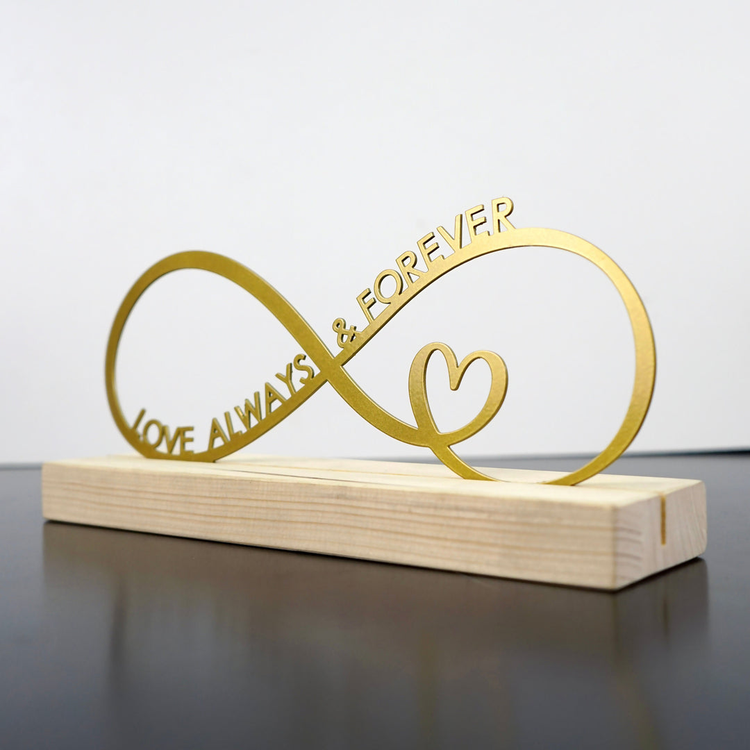 infinity-and-small-heart-love-always-metal-home-decors-black-copper-office-metal-decor-colorfullworlds