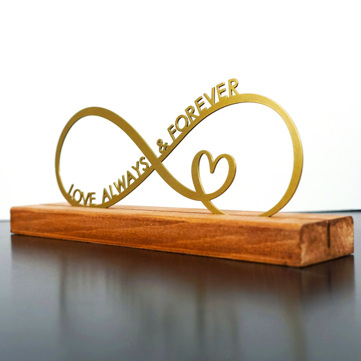 infinity-and-small-heart-love-always-metal-home-decors-metal-table-accessory-black-copper-colorfullworlds
